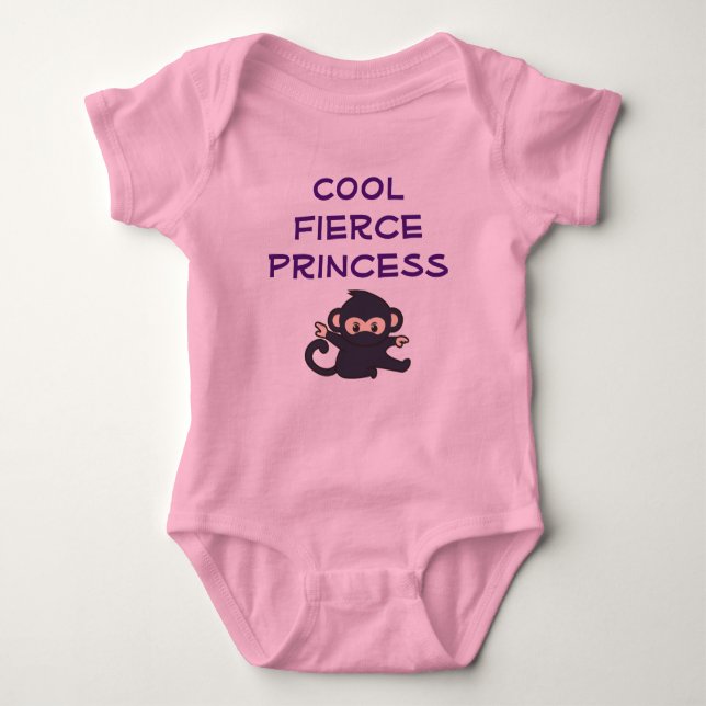 Body Cool Fierce Princess Funny Cute Ninja Singe (Devant)