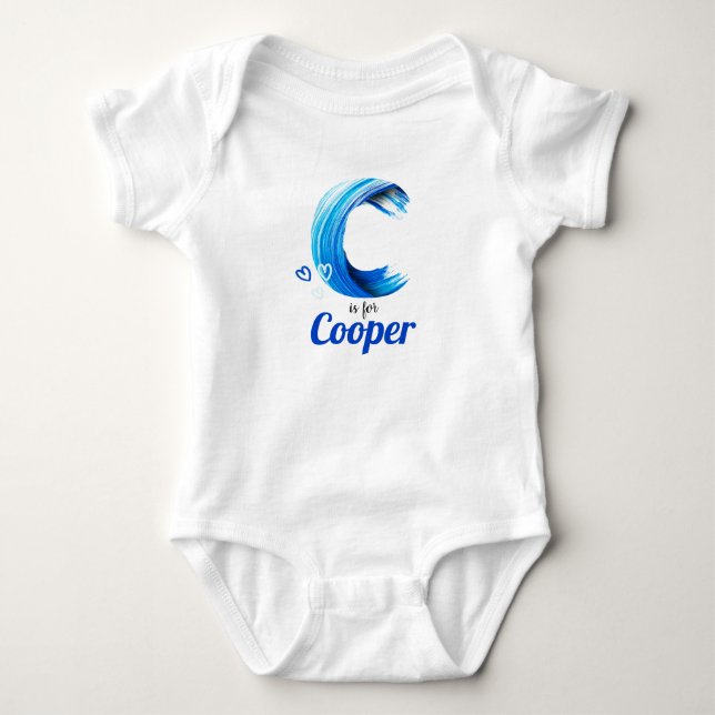 Body Cooper Nom Lettre de révélation C Boy Blue Paint O (Devant)