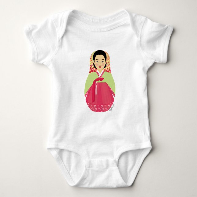 Body Coréen Matryoshka Baby Bodysuit (Devant)