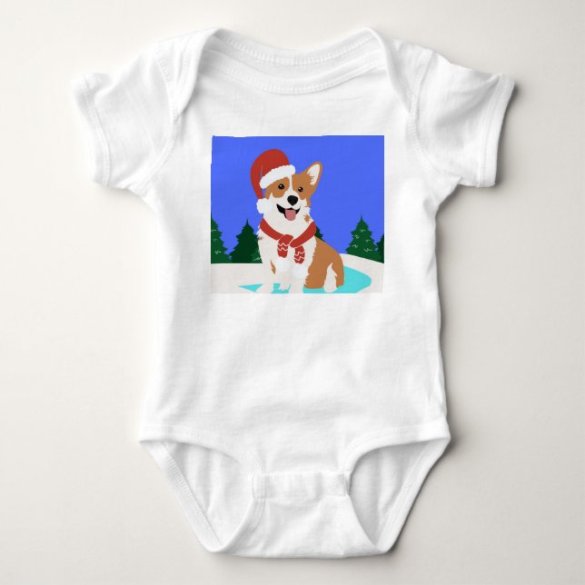 Body Corgi Festive Bodysuit bébé (Devant)