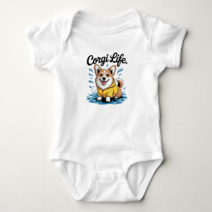 Body Corgi Life – Chien Mignon en Imperméable Vintage