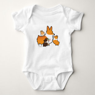 Body Corgi maman et chemise de bébé de chiots