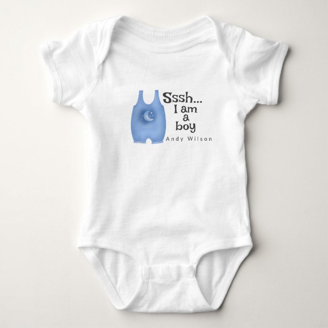 Body Costume Bébé Bébé bleu mignon Garçon (Devant)