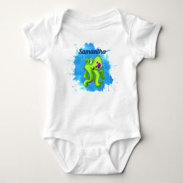 Body Costume bébé octopus vert (Devant)
