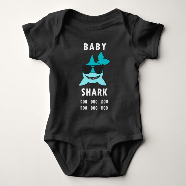 Body Costume bébé requin, Doo Doo Funny Shark Shirt (Devant)