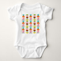 Costume Bodysuit Bébé Jersey Retro Colorful Nests
