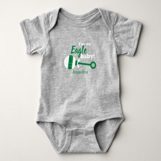 Body Costume Bodysuit Green Plaid Rattle Eagle Baby (Devant)