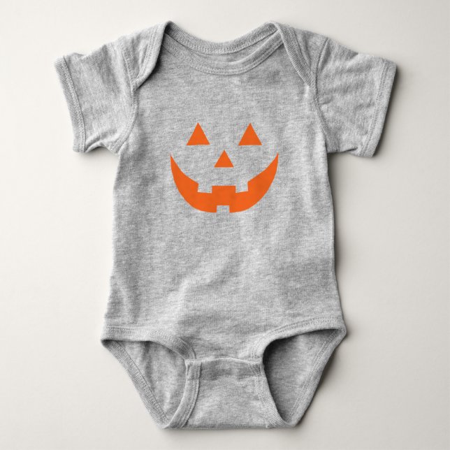Body Costume citrouille Jack-o'-lantern orange Hallowee (Devant)