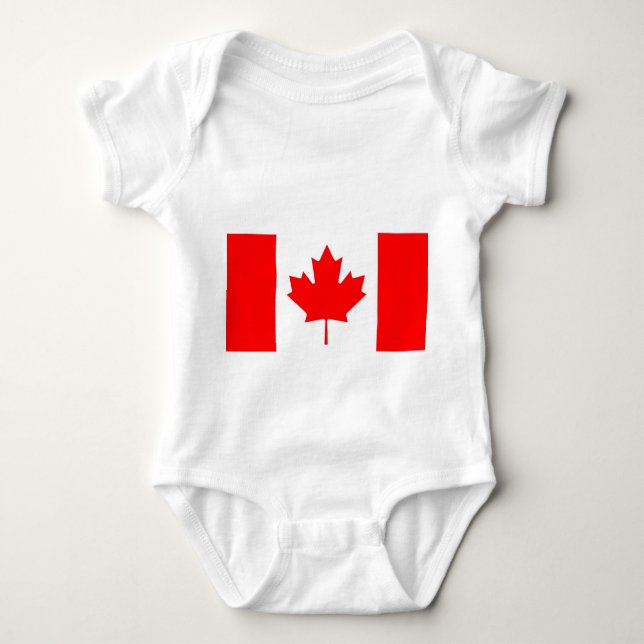 Body Costume de bébé patriotique avec drapeau Canada (Devant)