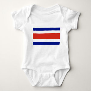 Body Costume de bébé patriotique avec drapeau Costa Ric