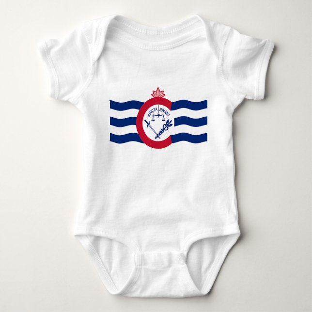 Body Costume de bébé patriotique avec drapeau de Cincin (Devant)