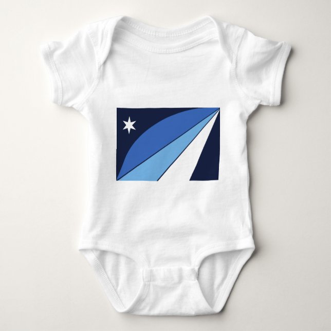 Body Costume de bébé patriotique avec drapeau de la Col (Devant)