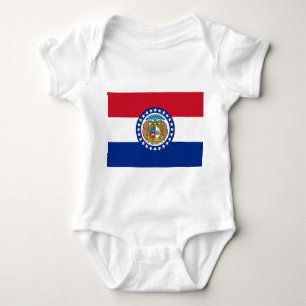 Body Costume de bébé patriotique avec drapeau du Missou