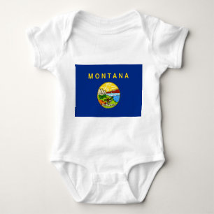 Body Costume de bébé patriotique avec drapeau du Montan