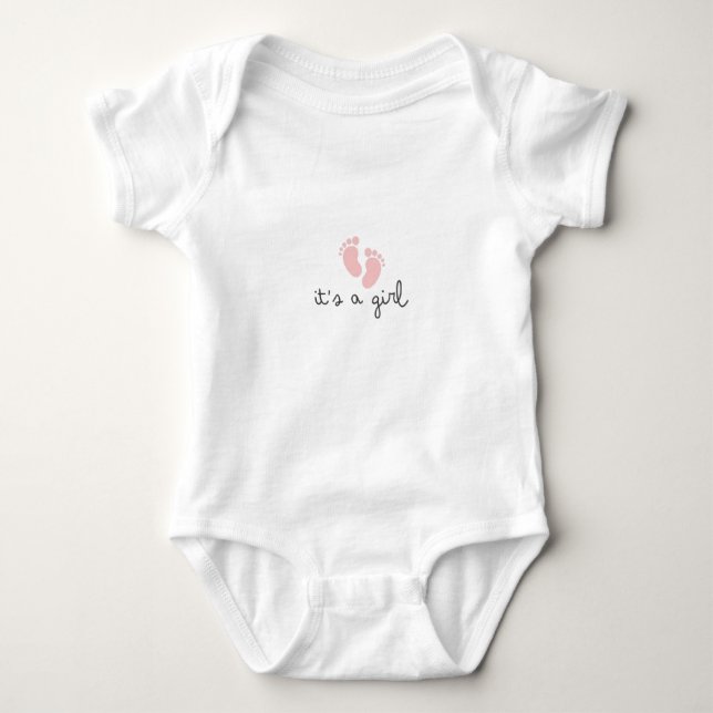 Body Costume mignon bébé fille avec Empreintes T-shirt (Devant)