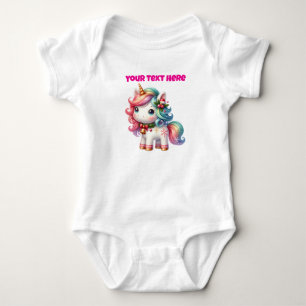 Body Costume personnalisé de bébé Unicorne de Noël