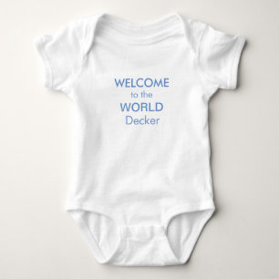 Body Costume personnalisé "Welcome to the World"