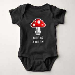 Body Costume pour bébé Pixel Mushroom (foncé)