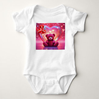 Body Costumes de bébé en coeur d'ours rouge