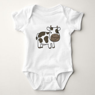 Body Coton mignon de Gerber de bébé avec la vache