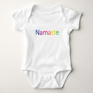 Body Coton organique Onsie de Namaste d'arc-en-ciel