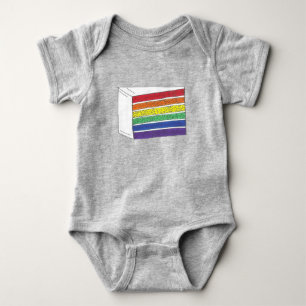 Body Couche de gâteau arc-en-ciel Slice LGBT Gay pride