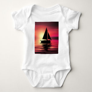 Body Coucher de soleil, Bateau à voile dans la mer-3918