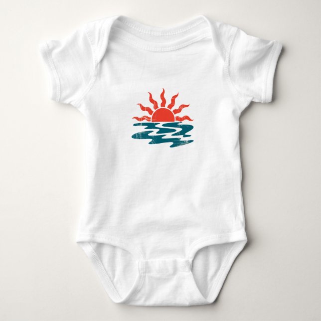 Body Coucher de soleil tropical de plage tendance moder (Devant)