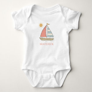 Body Coucou c'est un garçon : Baby Shower Marin