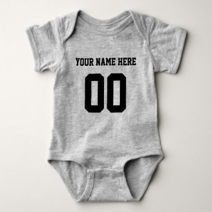 Body Couleur personnalisée / Nom Baby Sports Bodysuit
