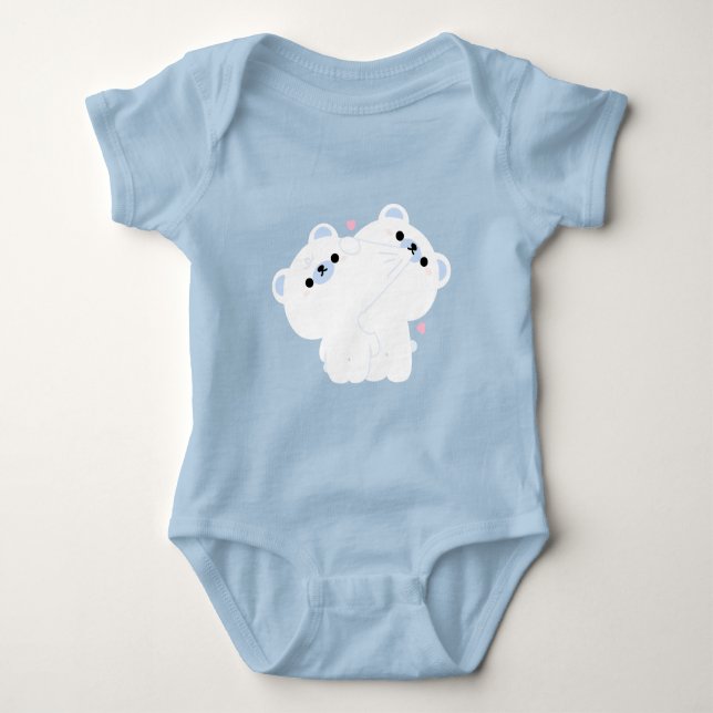Body Couple d'ours polaire mignon (Devant)