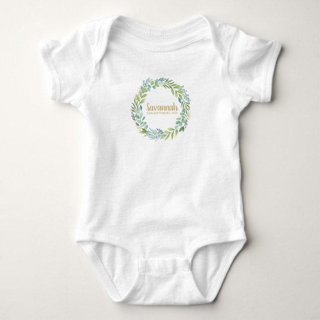 Body Couronne de eucalyptus pour nouveau-né bébé (Devant)
