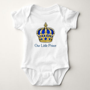 Body Couronne de prince bleu royal or prince bébé garço