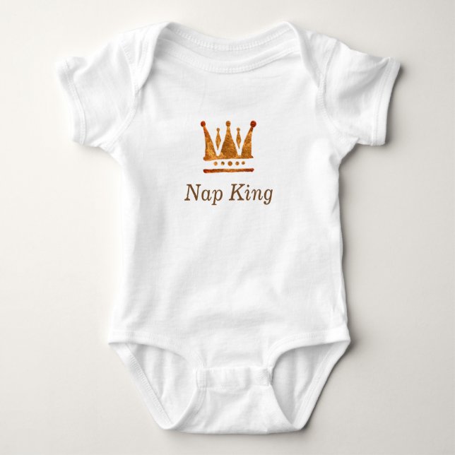 Body Couronne dorée, Nap King Baby Jersey Bodysuit (Devant)