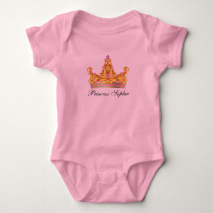 Body Couronne en or rose pour bébé fille en tutu