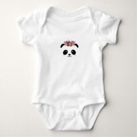 Couronne florale de panda mignon