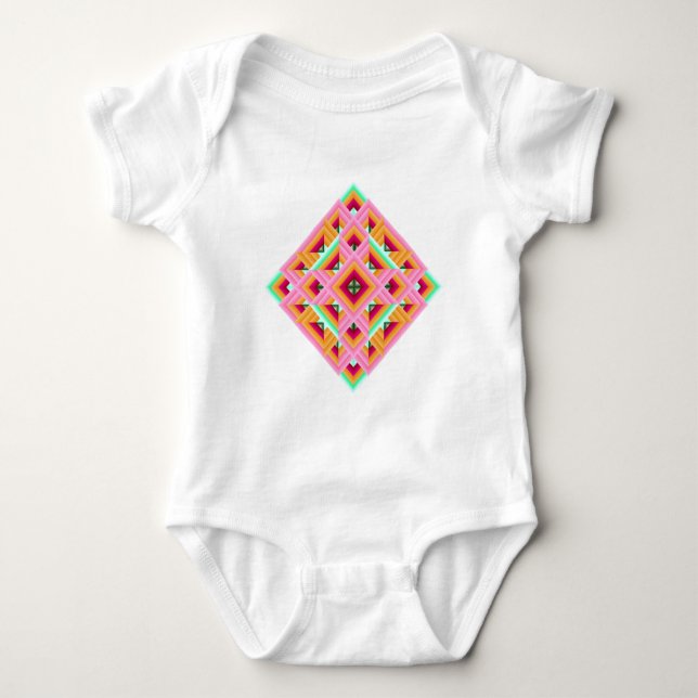Body Courtepoint diamant en rose et vert (Devant)
