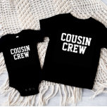 Body Cousin Crew Kids<br><div class="desc">Vêtements imprimés personnalisés avec le graphique "Cousin Crew" ou tout autre texte personnalisé. Utilisez les outils de conception pour modifier les polices de texte et les couleurs ou ajouter vos propres photos pour créer un modèle de t-shirt personnalisé. Faites votre choix parmi une grande variété de t-shirts, de débardeurs et...</div>