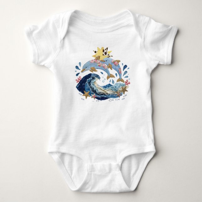 Body Couverture Patchwork Dauphins  (Devant)
