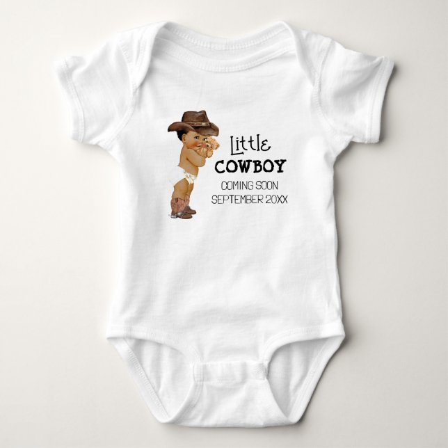 Body Cowboy Bientôt Faire-part de grossesse (Devant)