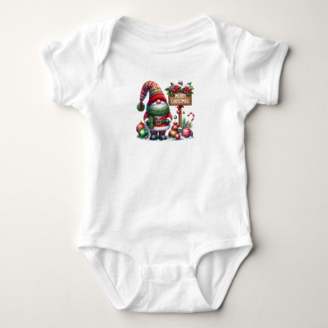 Body Cozy Christmas Gnome Art – Festive Holiday (Devant)
