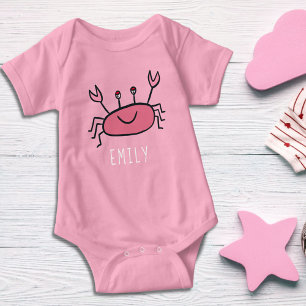 Body Crabe rose mignonne Mer Animal Baby Nom de la fill