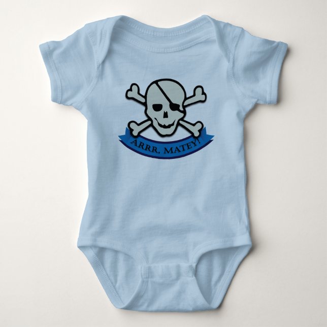 Body Crâne - Bleu clair maillot pour bébé (Devant)
