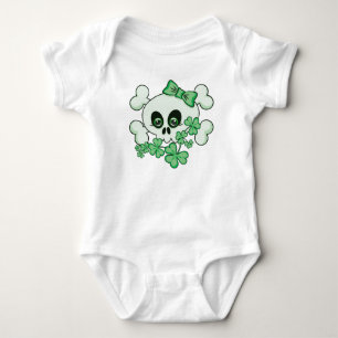 Body Crâne mignon avec Shamrock