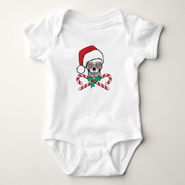 Body Crâne sucre Père Noël (Devant)