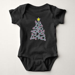 Body Crânes gothiques Arbre de Noël Baby Bodysuit