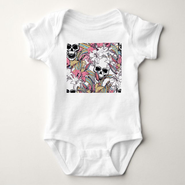 Body Crânes Lily Fleurs : Boho Vintage. (Devant)