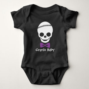 Body Cranio Baby Boy Skull with Purple Bowtie