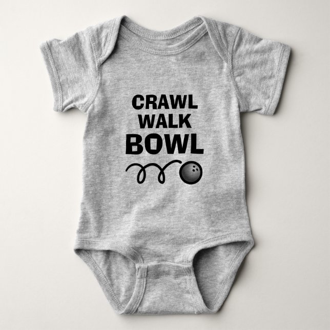 Body Crawl Walk Bowl drôle de maillot de bébé pour nouv (Devant)