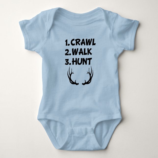 Body Crawl Walk Hunt baby boy shirt (Devant)